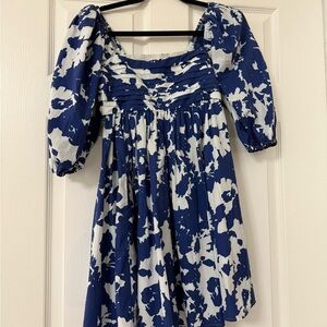Abercrombie & Fitch Blue and White Floral Mini Dress